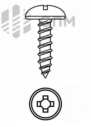 DIN 968 Саморез с полукруглой головкой и пресс-шайбой