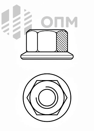 ОПМ 103081 Гайка с невыпадающей конической пружинной шайбой