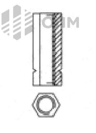 DIN 1479 Гайка муфта винтовой стяжки шестигранная