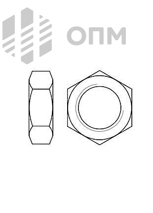 ГОСТ 5929-70 Гайка шестигранная низкая класса точности А