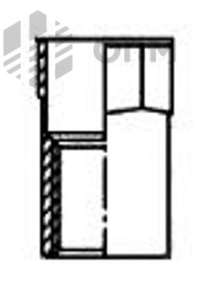 ОПМ 110009 Заклепка-гайка шестигранная на 1/2 длины, с уменьшенным потайным бортиком