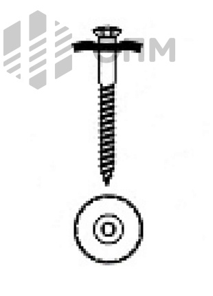 ОПМ 207010 Шуруп кровельный с линзообразной головкой и шлицем TORX, с уплотнительной шайбой