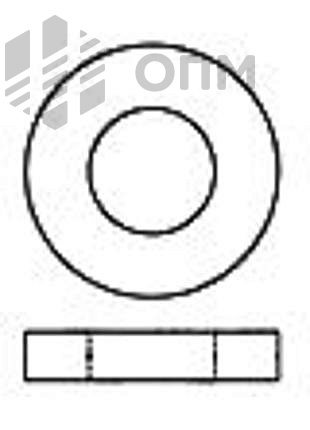 DIN 7349 A B Шайба плоская под тяжелые втулки (используется с DIN 1481)