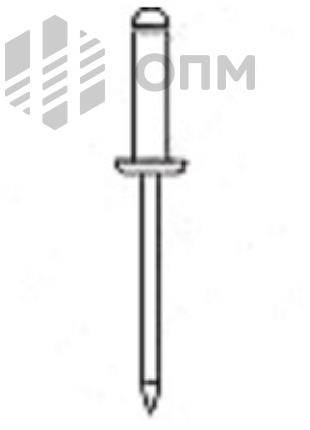 ОПМ 109010 Заклепка вытяжная с плоской головкой