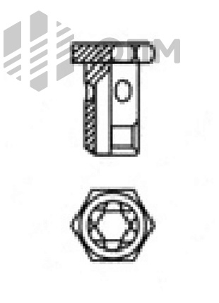 DIN 7643 Винт полый (банджо болт) с шестигранной головкой и отверстиями на теле винта 