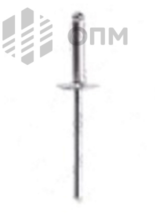 ОПМ 109003 Заклепка вытяжная c плоской увеличенной головкой