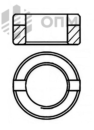 DIN 546 Гайка с прорезями