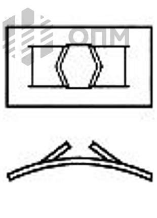 ОПМ 104031 Шайба стопорная прямоугольная на вал