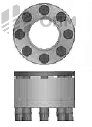ОПМ 103056 Гайка натяжная с нажимными болтами и шайбой, HEICO-TEC тип HTM