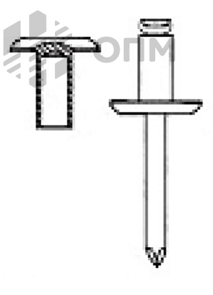 ОПМ 109015 Заклепка вытяжная двухсторонняя двухэлементная Bralo