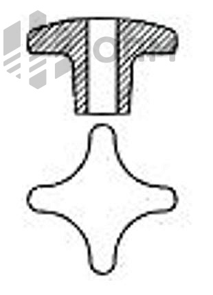 DIN 6335 Ручка лепестковая