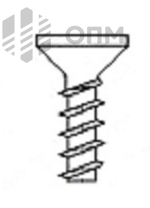 ОПМ 106089 Саморез по термопластам ecosyn-plast с потайной головкой, шлиц PZ (аналог EJOT WN 1413)