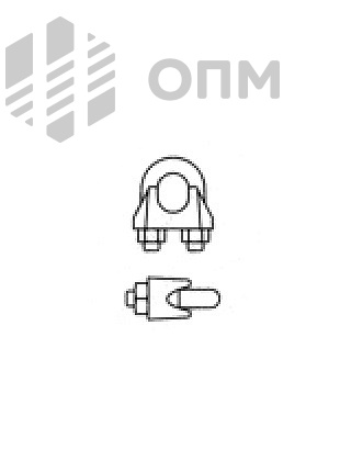 DIN 741 Зажим для троса