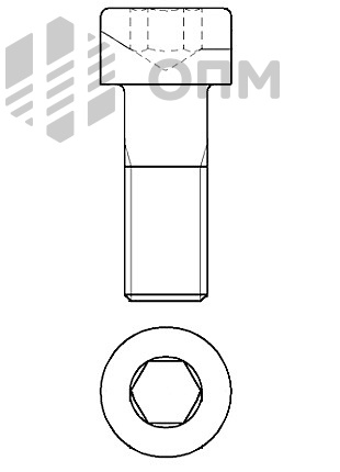 UNI 5931 Винт с цилиндрической головкой и внутренним шестигранником
