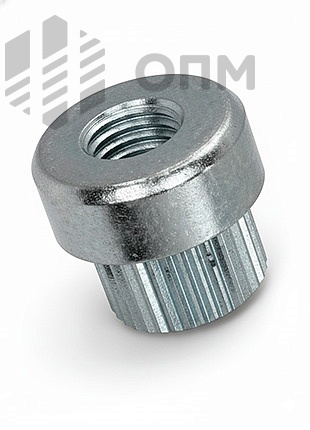 ОПМ 403020 Гайка бонка развальцовочная круглая, с рифлением на юбке