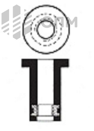 ОПМ 110030 Заклепка-гайка неопреновая с латунной вставкой, цилиндрический бортик