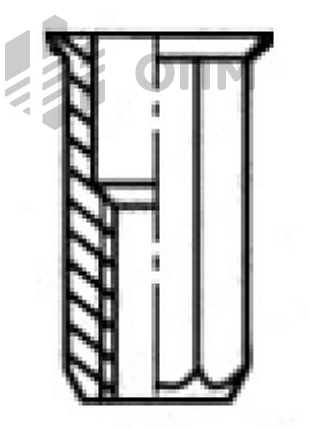 ОПМ 110029 Заклепка-гайка шестигранная с потайным бортиком