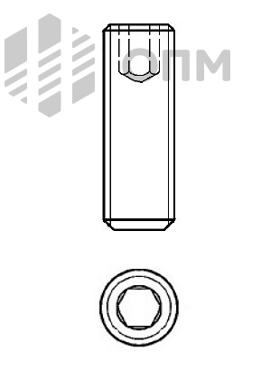 ISO 4029 Винт установочный с внутренним шестигранником и засверленным концом