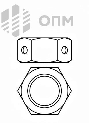 ОПМ 103049 Гайка самоконтрящаяся с тремя точками обжатия по центру граней