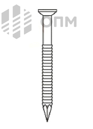 ОПМ 229005 Гвоздь ершенный с конической головкой
