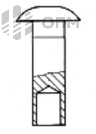 DIN 6791 Заклепка полупустотелая c полукруглой низкой головкой