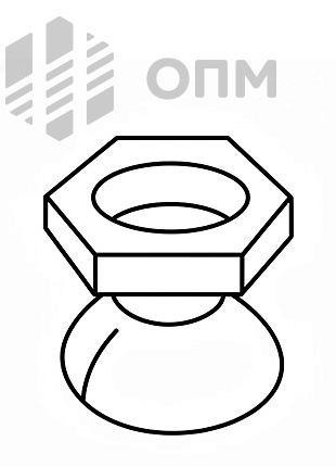 ОПМ 103036 Гайка антивандальная, с отрывным шестигранным приводом