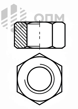 ISO 8673 Гайка шестигранная с мелким шагом резьбы