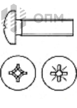 ISO 7045 Винт с полукруглой головкой