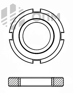 DIN 1804 Гайка шлицевая круглая