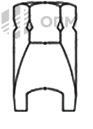 ОПМ 874003 Бита для антивандального крепежа 25 (привод 2 отверстия)
