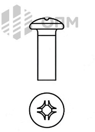 DIN 7985 Винт со скругленной головкой и крестообразным шлицем