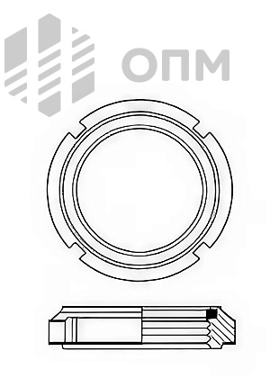 ОПМ 103041 Гайка круглая шлицевая серия GUK
