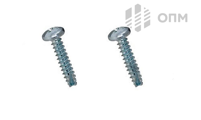 Саморез для листового металла с цилиндрической головкой и крестообразным шлицем, с режущей кромкой фото