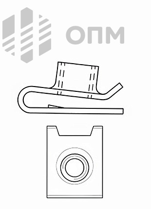 ОПМ 103035 Гайка клетевая U-образная (гайка-клипса), серия BUT200