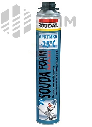 ОПМ 275006 Пистолетная монтажная пена SOUDAFOAM MAXI Арктика SOUDAL