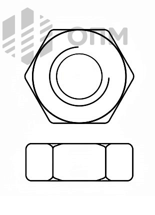 DIN 6925 Гайка самоконтрящаяся с зажимным элементом, цельнометаллическая