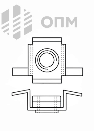 ОПМ 103025 Гайка клетевая квадратная