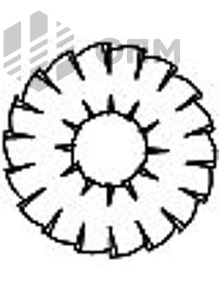 ОПМ 104002 Шайба стопорная с внутренними и внешними зубцами