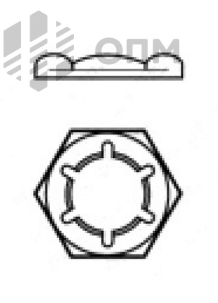 DIN 7967 Гайка стопорная самоконтрящаяся пружинная