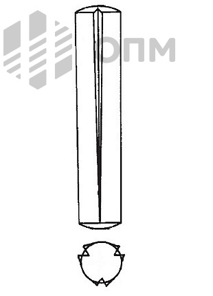 ISO 8744 Штифт цилиндрический насеченный с коническими насечками