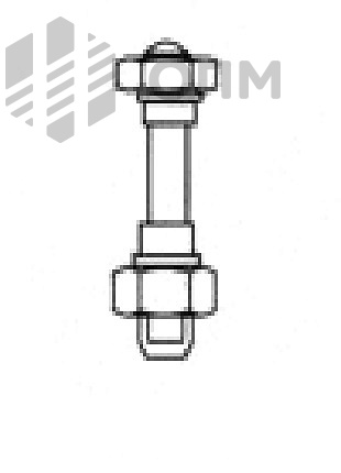 DIN 2510 Шпилька для фланцевых соединений с утонченной гладкой частью