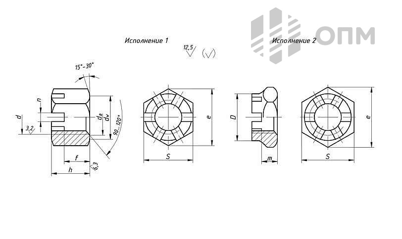 Гайка М10 ГОСТ 5932-73 оптом в СПб
