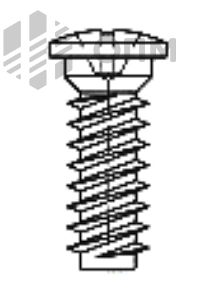 ОПМ 601003 Евровинт с низкой полукруглой головкой шлицем Pz двухзаходная резьба
