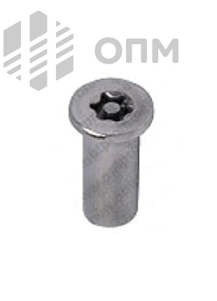 ОПМ 603004 Гайка-бочонок антивандальная, потайная головка со шлицем TORX и штырьком (PIN)