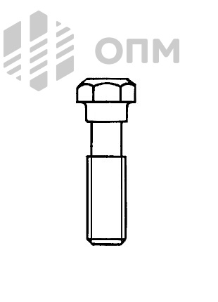 ГОСТ 15590-70 Болт с шестигранной уменьшенной головкой и направляющим подголовком класса точности С
