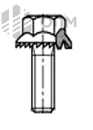 ОПМ 102092 Болт с шестигранной головкой и зазубренным фланцем Verbus Tensilock