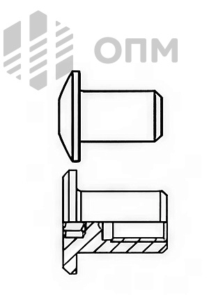 ОПМ 603001 Гайка Эриксона (мебельная) под шестигранный ключ