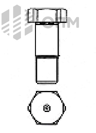 DIN 609 Болт с шестигранной головкой для отверстий из-под развертки, длинная резьбовая цапфа