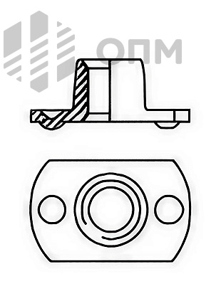 ОПМ 403004 Гайка приварная с нижними выступами