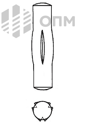 ISO 8742 Штифт насеченный с насечками в средней части на 1/3 длины